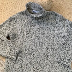 Zara roll neck sweater dress. New without tags, never worn. Size L